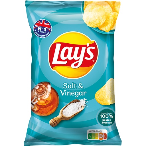 Aardappelschips "Lays Salt and Vinegar" met zout en azijn