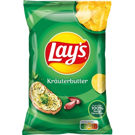 Aardappelschips "Lays kruidenboter" met knoflook-kruidenbote