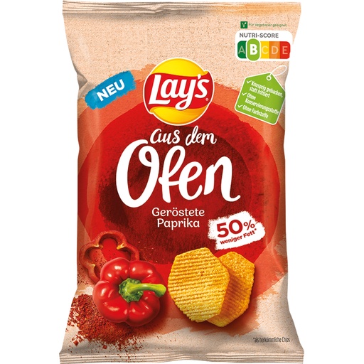 Gebacken aardappel snack Lays uit de oven met paprikasmaak