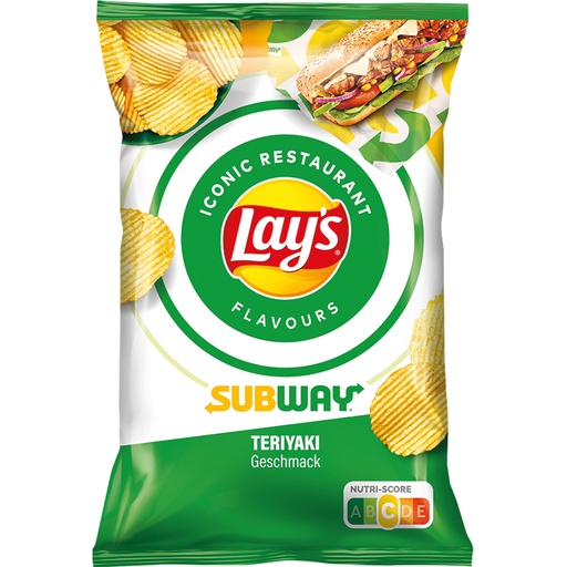 Aardappelschips Lays Subway Teriyaki met teriyaki-smaak
