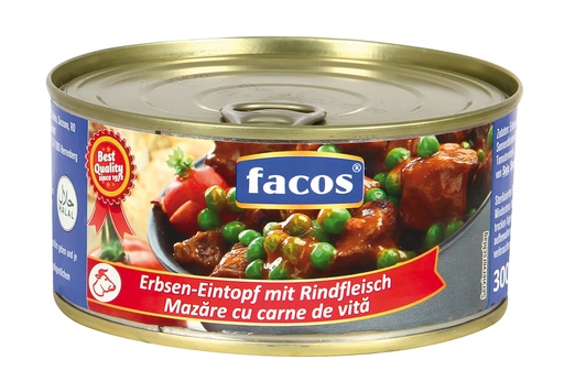 Рагу из говядины и зелёного горошка