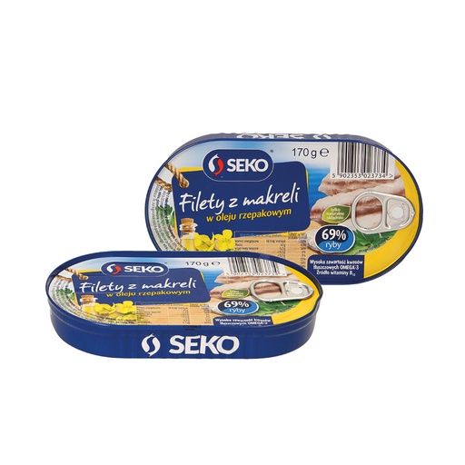 SEKO Makreelfilets met huid in olie