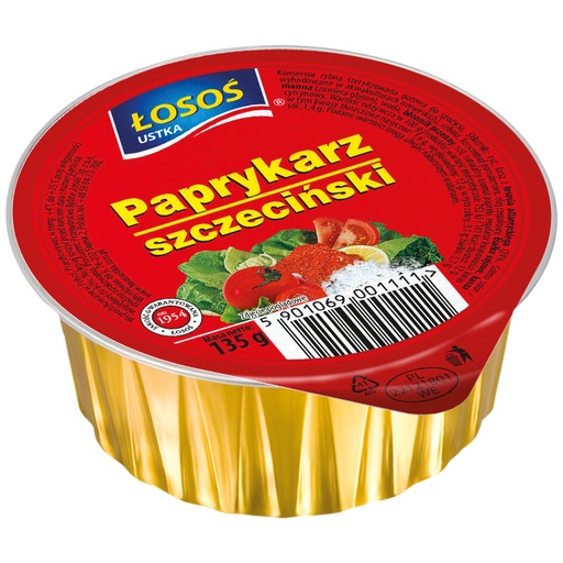 Rijst salade met zalm. Met soja-eiwit.