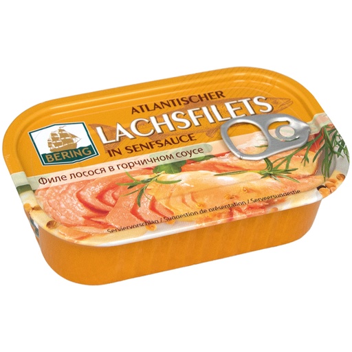 Atlantische zalm (Salmo salar) - Zalmfilets in mosterdsaus