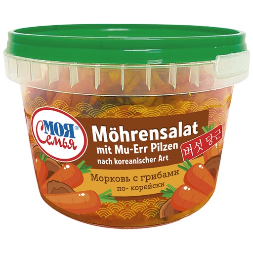 Wortelsalade met Mu-Err-paddenstoelen op Koreaanse wijze