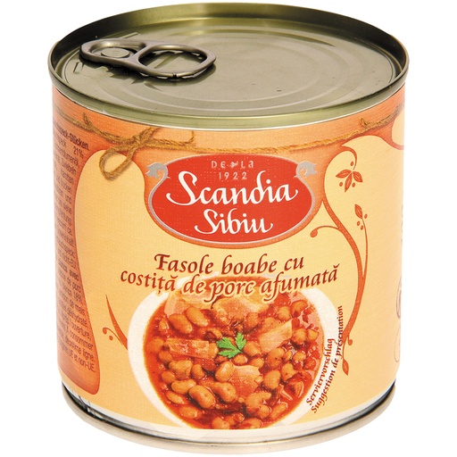 Bonensoep met heet gerookte stukken varkensbuik "Scandia- Co