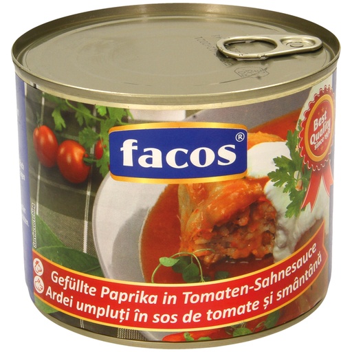 Facos Gevulde paprika's in tomatenroomsaus