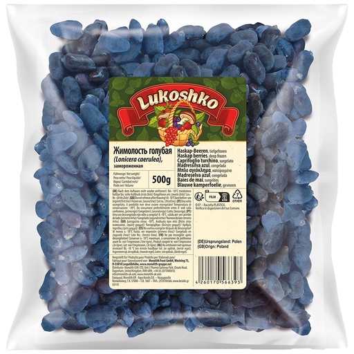 Haskap-bessen (Lonicera caerulea), diepgevroren