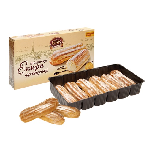 "Eklery Franzusskie" Soesjes met 66% roomvulling, diepgevror