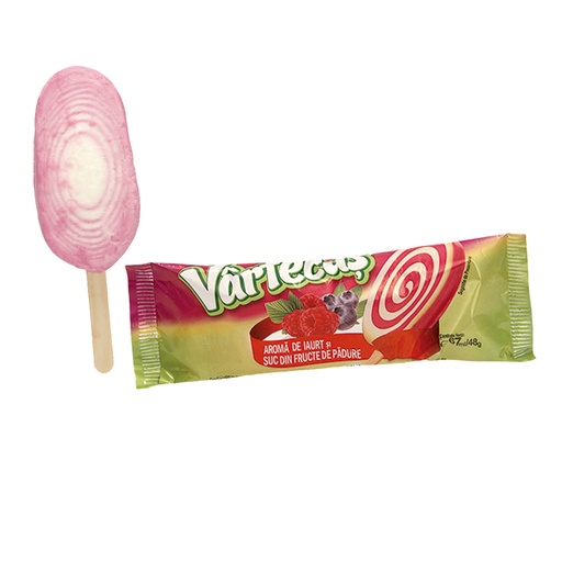 IJs met yoghurt-en bosvruchten-smaak.