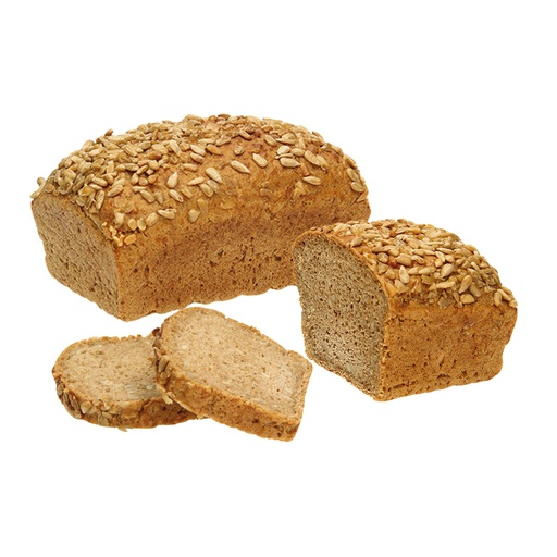 Rogge-witbrood met zonnebloempitten, voorgebakken, diepgevro