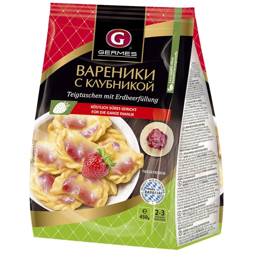 Вареники с клубникой замороженные