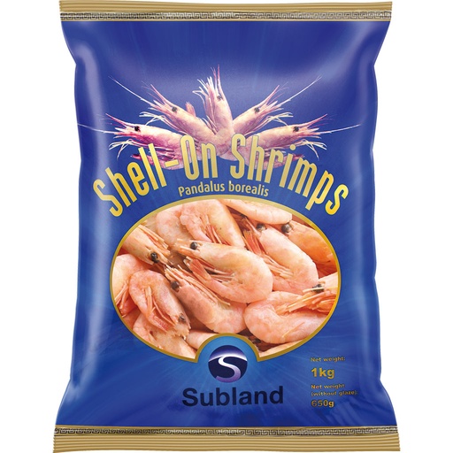 Garnalen (Pandalus Borealis) met kop en schil