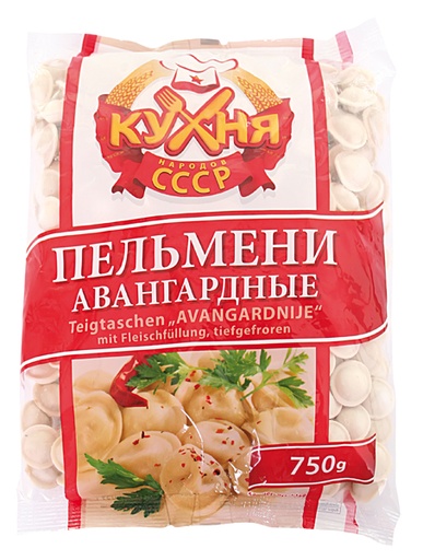 Deegwaren "Avangardnije" met vlees- en kalkoenvleesvulling,