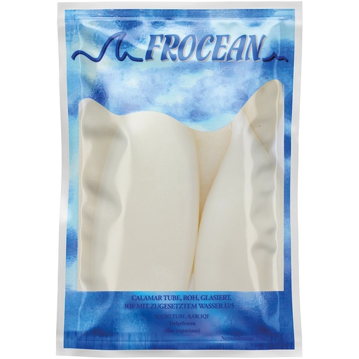 Тушки кальмара, с добавлением воды, глазированные и замороже