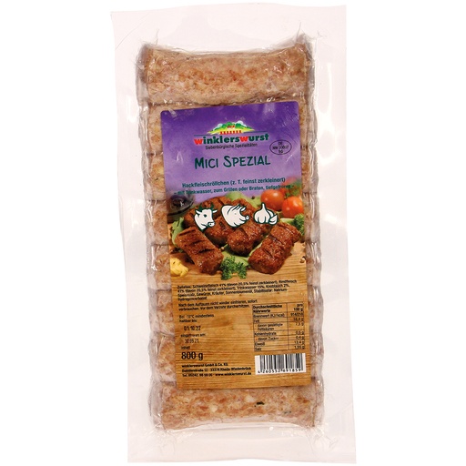 Mici speciale - gehaktrolletjes van varkens- en rundvlees (d