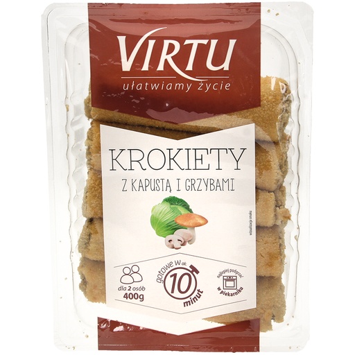 Deegwaren "Krokiety", kant-en-klaar, gevuld met zuurkool