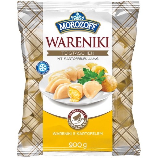 Вареники ручной работы с картошкой, свежезамороженные.