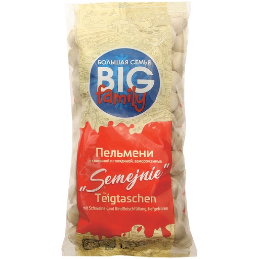 Dumplings met varkens- en rundvleesvulling "Semejnie", diepg