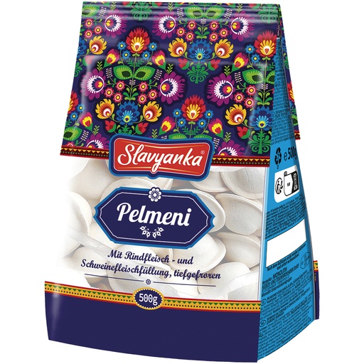 Deegwaren met rund- en varkensvleesvulling, diepgevroren