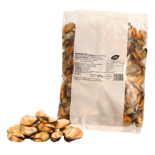 Мясо мидий, вареное, замороженое, 200/300