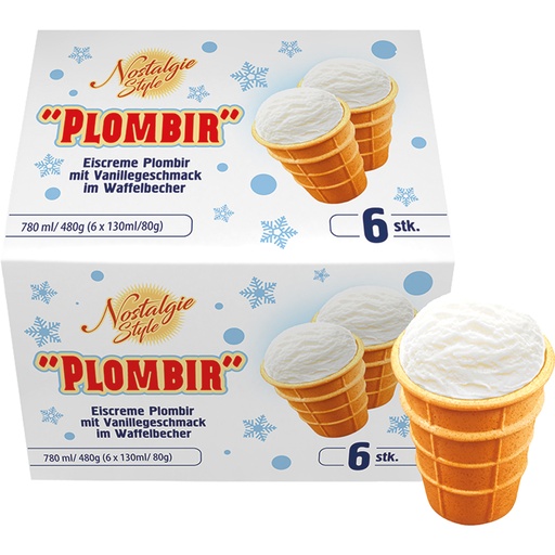 IJs met vanillesmaak in een wafelbekertje