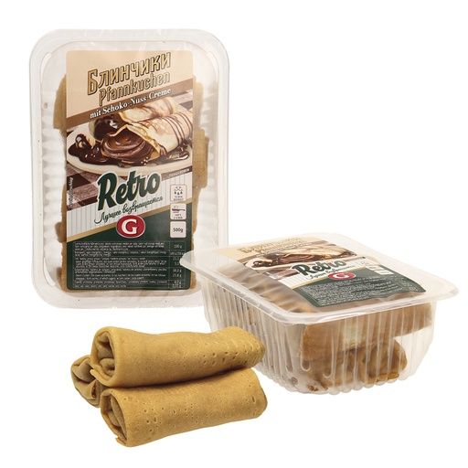 Pannenkoeken met hazelnootvulling, diepgevroren