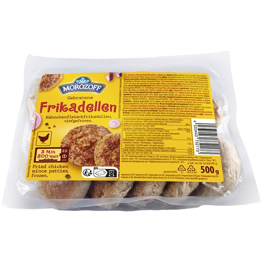 "MOROZOFF" Gebakken kipgehaktballetjes, diepgevroren.