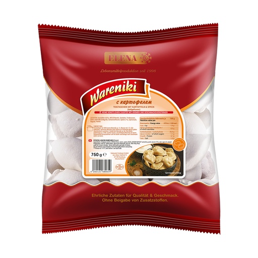Wareniki - Deegzakjes gevuld met aardappelen en spek