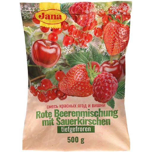 Смесь красных ягод и вишни, замороженная