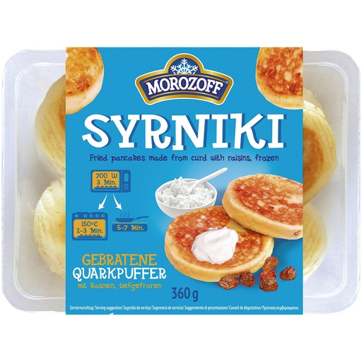 "MOROZOFF" Gebakken kwarkbollen met rozijnen, diepgevroren