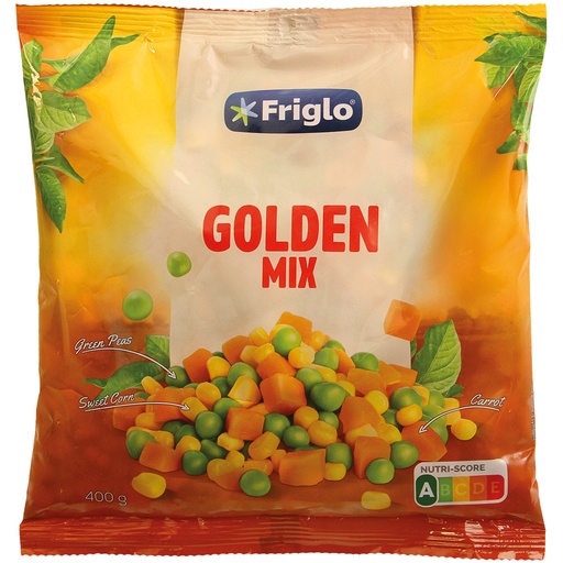 Groentemix 'Golden Mix' van erwten, wortelen en maïskorrels