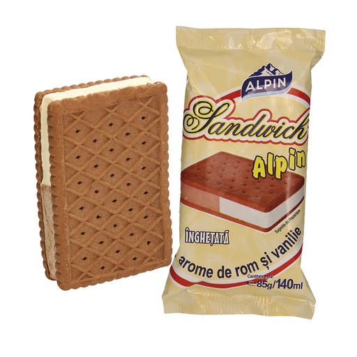 IJs met vanille- en rum smaak tussen twee cacao houdende koe