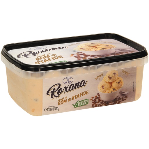 IJs met rozijnen en rumaroma "Roxana".
