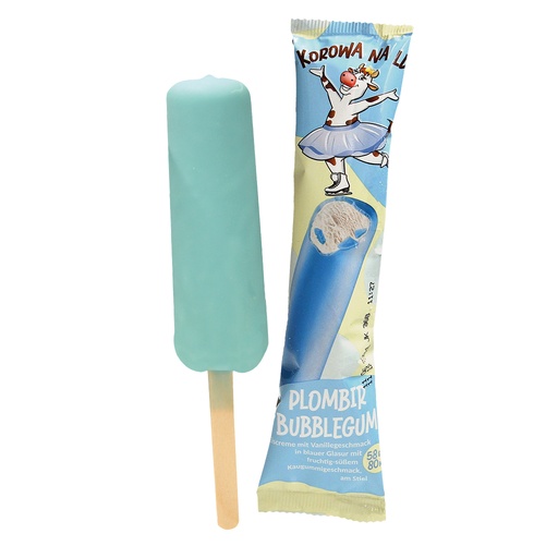 "Plombir Bubblegum" IJs met vanillesmaak in blauwe glazuur m