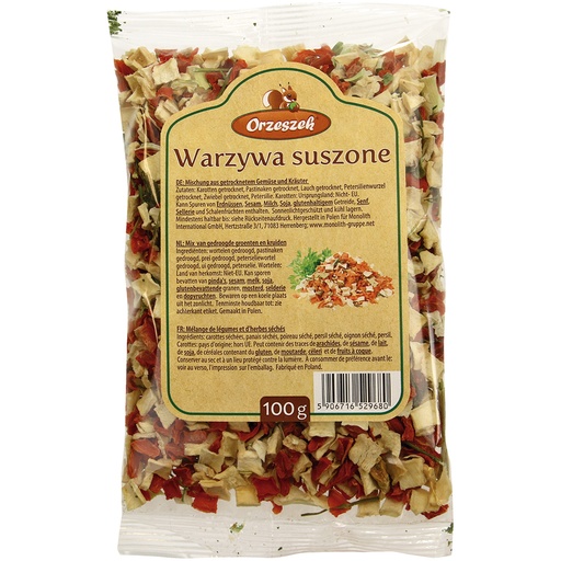 Смесь сушеных овощей и трав.