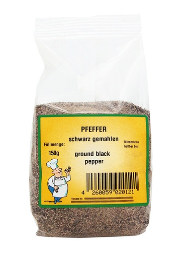 Zwarte peper gemalen