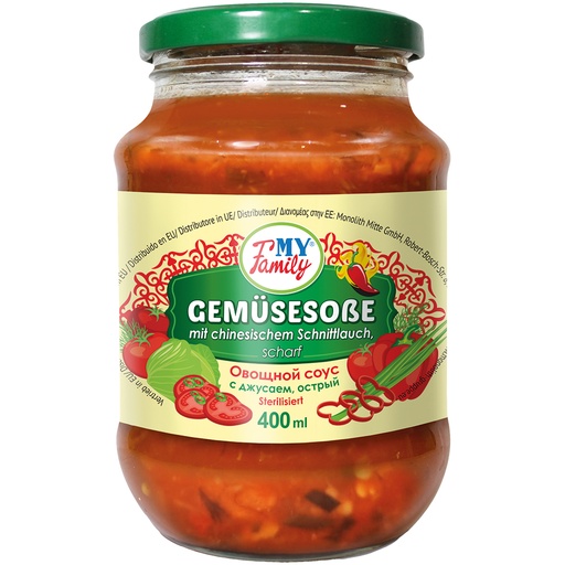"MY FAMILY" Groentensaus met Chinese bieslook, pittig. Geste