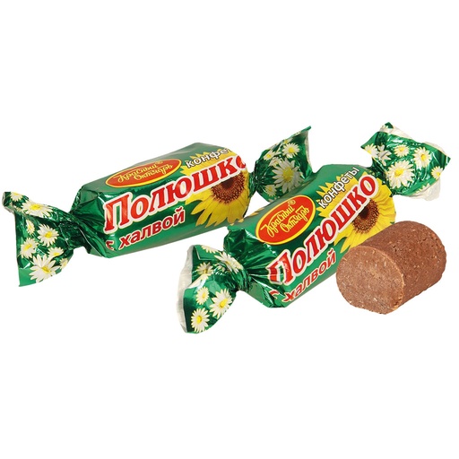 Confekt "Polüschko met halva" met wafels, pinda's en zonnebloemhalva