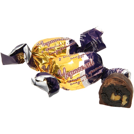 Confiserie met gedroogde pruimen en walnoten