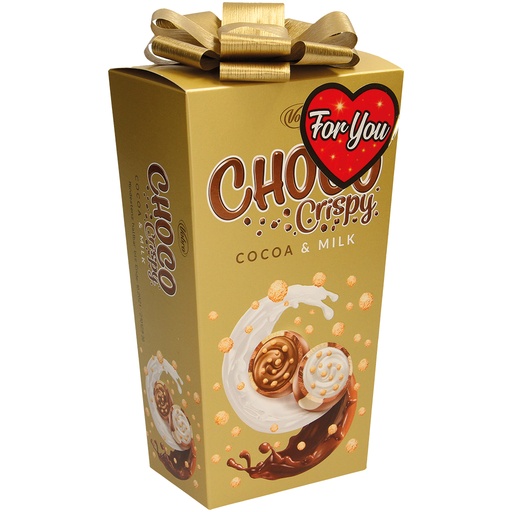 Bonbons "Choco crispy cocoa & milk" met % vulling (cacaocrèm