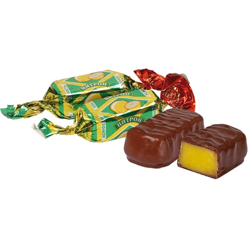 Chocoladesnoep "Zitron" met ctiroensmaak