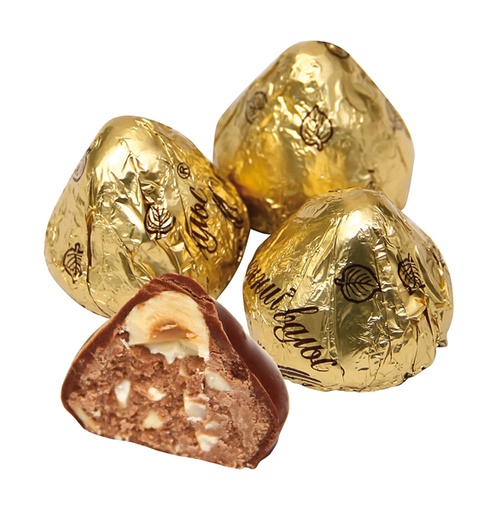 Chocoladesnoep "Osenniy Vals" met pinda's en hazelnoten