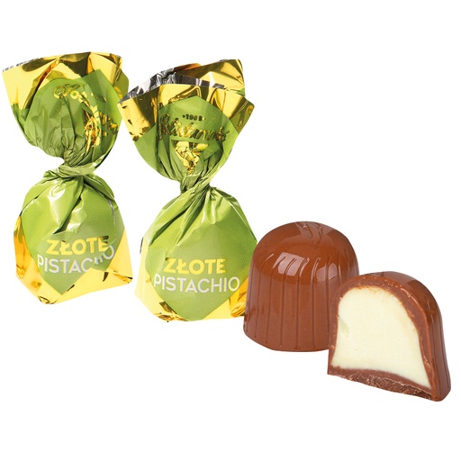 Chocolade snoep "Pistachio" met pistachenoten in pistachenot