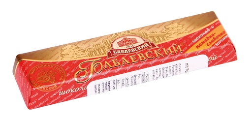Chocolade "Babaevskij" met fondantvulling met room smaak.