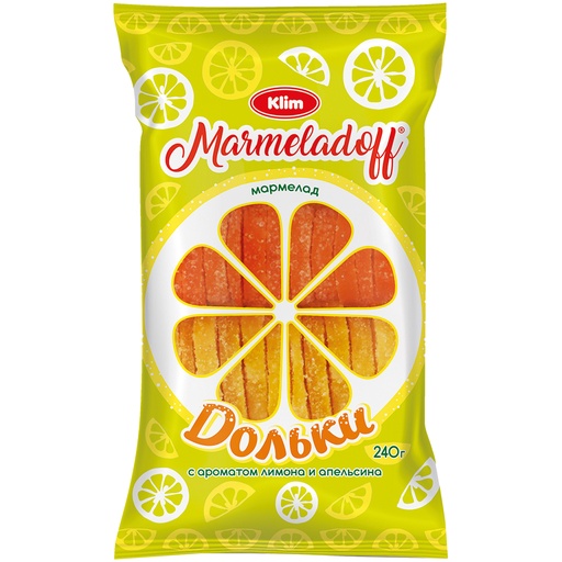 Gelee vruchten "Halve Schijven" met citroen- en sinaasappels