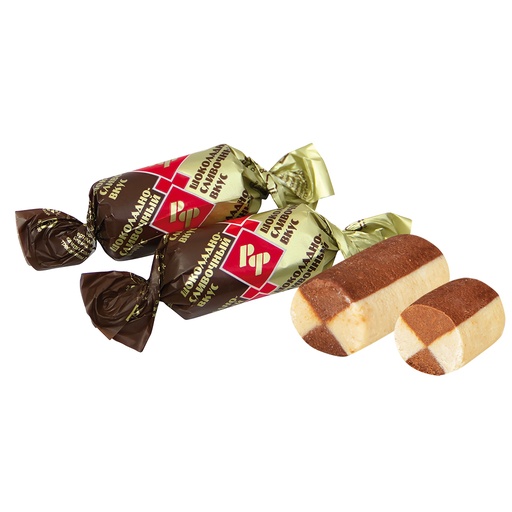 Snoepjes met pinda's en wafelstukjes, met chocolade-smaak