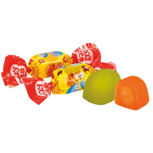 Gelatine-confect-mengeling "Crazy Bee Fruity" met vulling