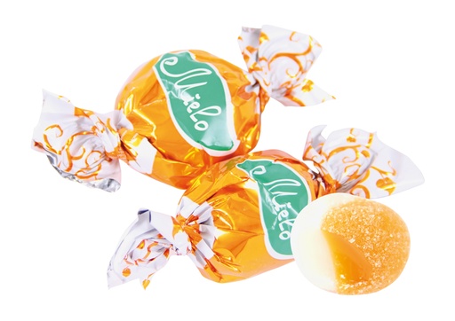 Gelei-Confect-Mix "Mielo" met roomlikeur-fruitsmaak (Banaan, Mango, Druif)