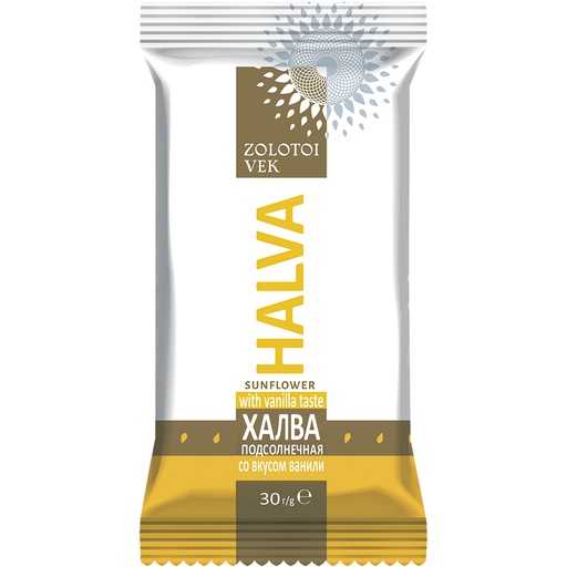 Halva van zonnebloempitten met vanillesmaak.